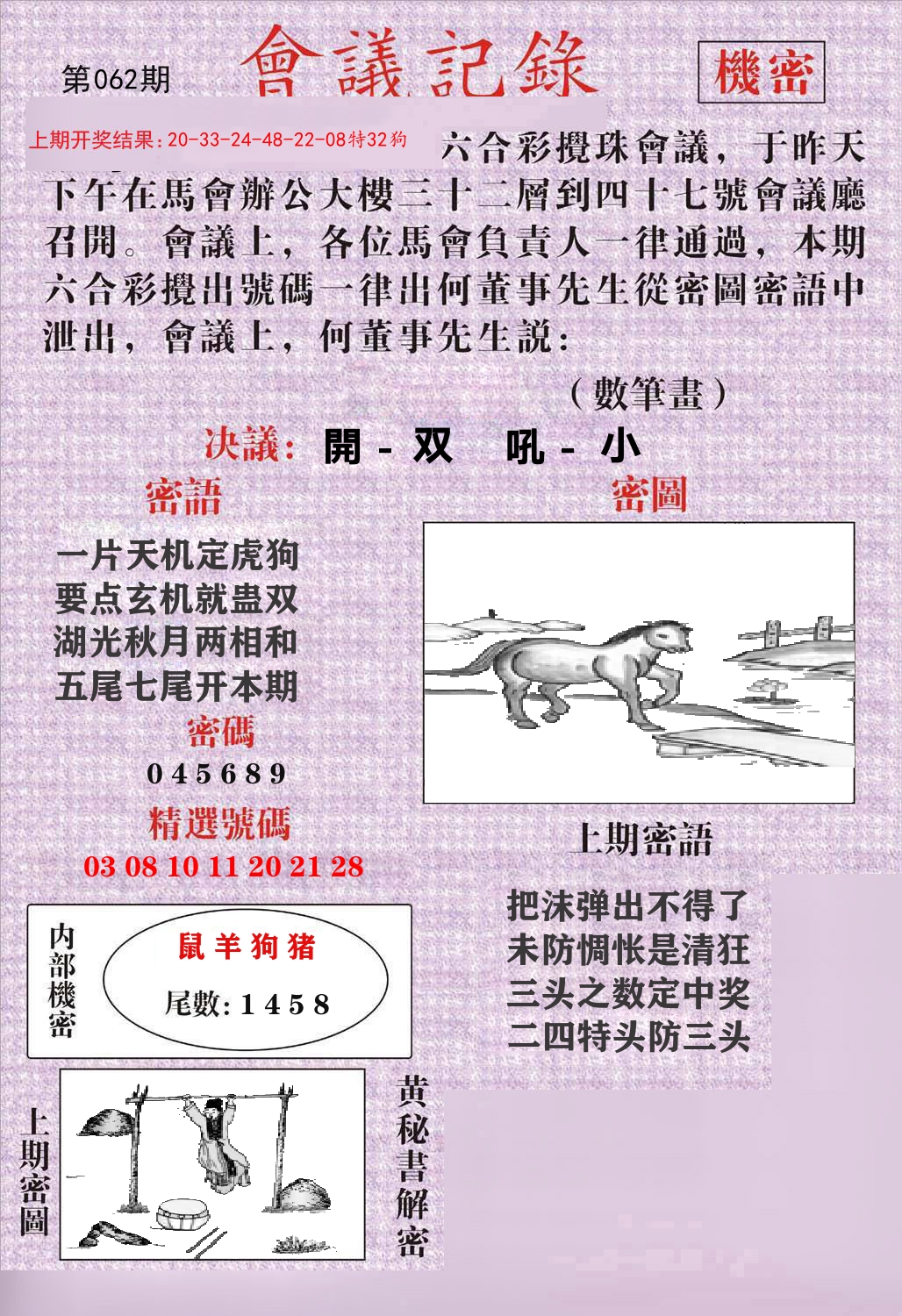 会议记录 第62期