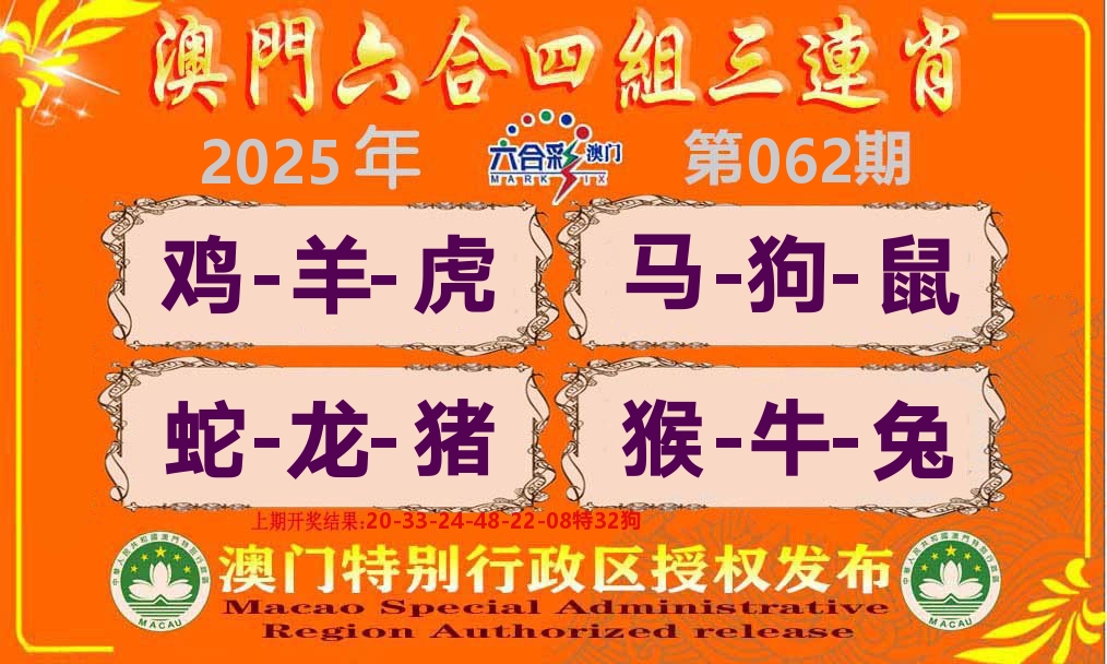 六合三连肖 第62期
