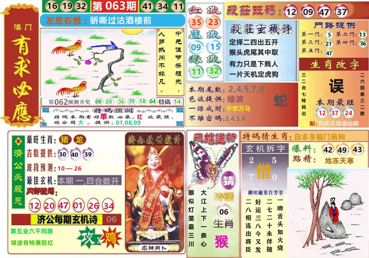 澳门有求必应 第63期