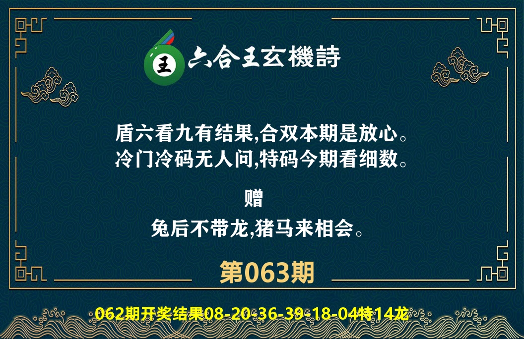 六合王玄机诗 第63期