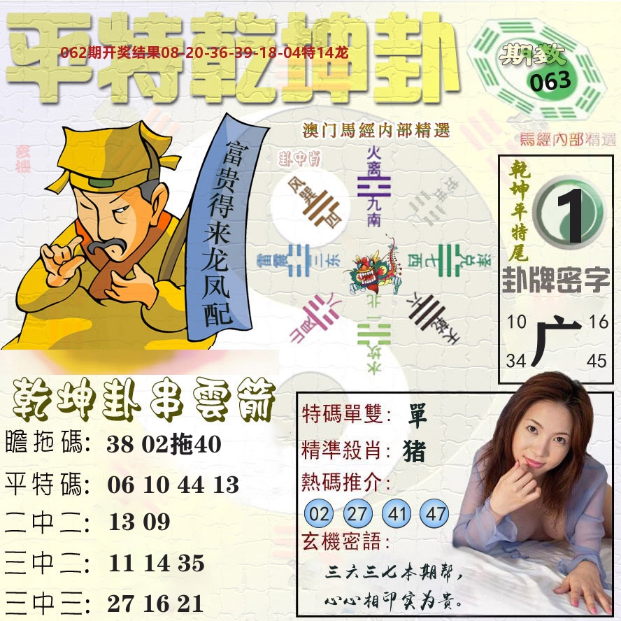 平特乾坤卦 第63期