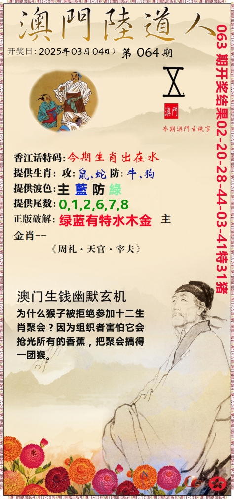 澳门陆道人 第64期