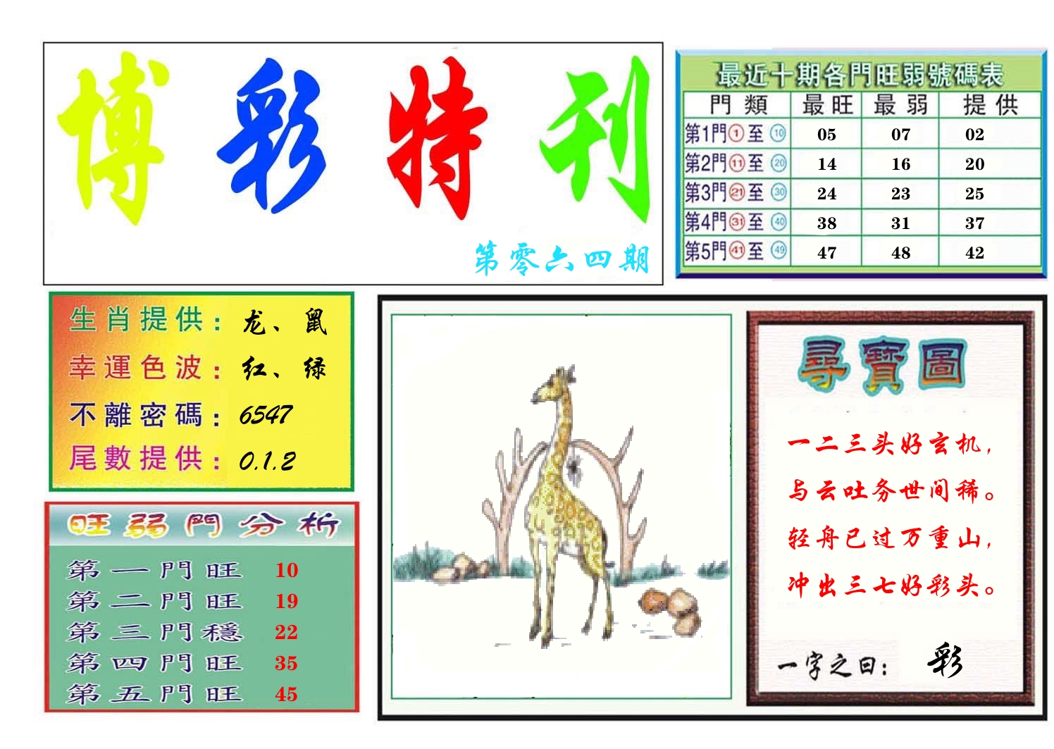 博彩特刊 第65期