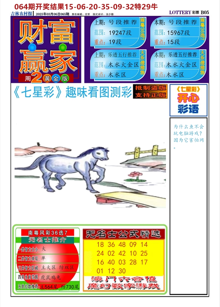 七星彩图A 第65期