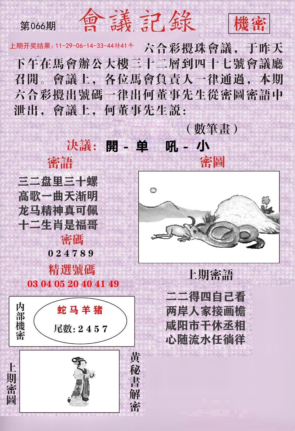 会议记录 第66期