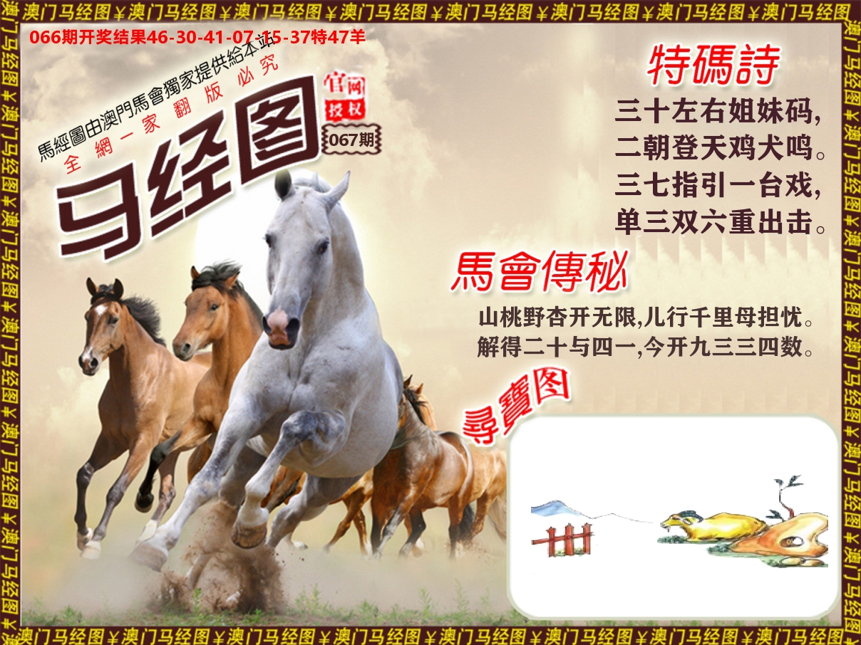 马经系列 第67期
