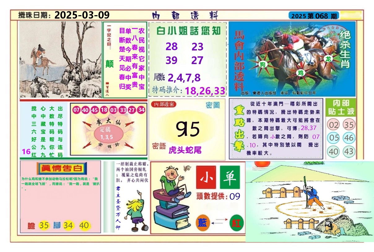 澳门内部透料A 第68期
