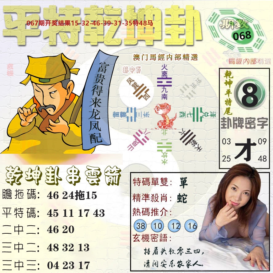 平特乾坤卦 第68期