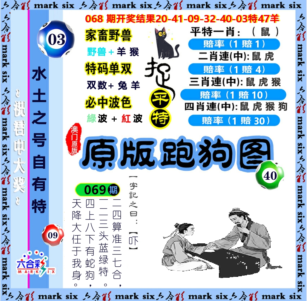 原版跑狗图 第69期