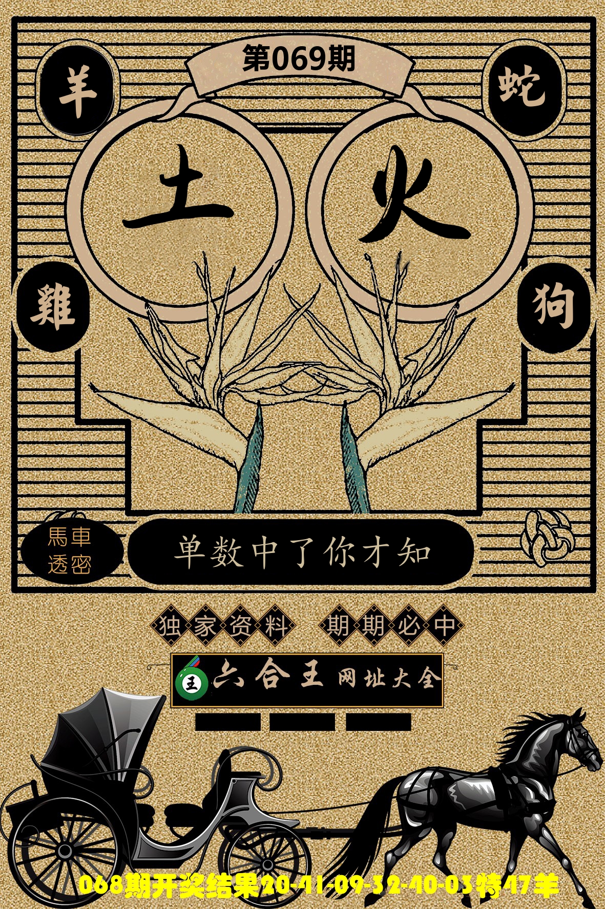 六合王马车透密 第69期