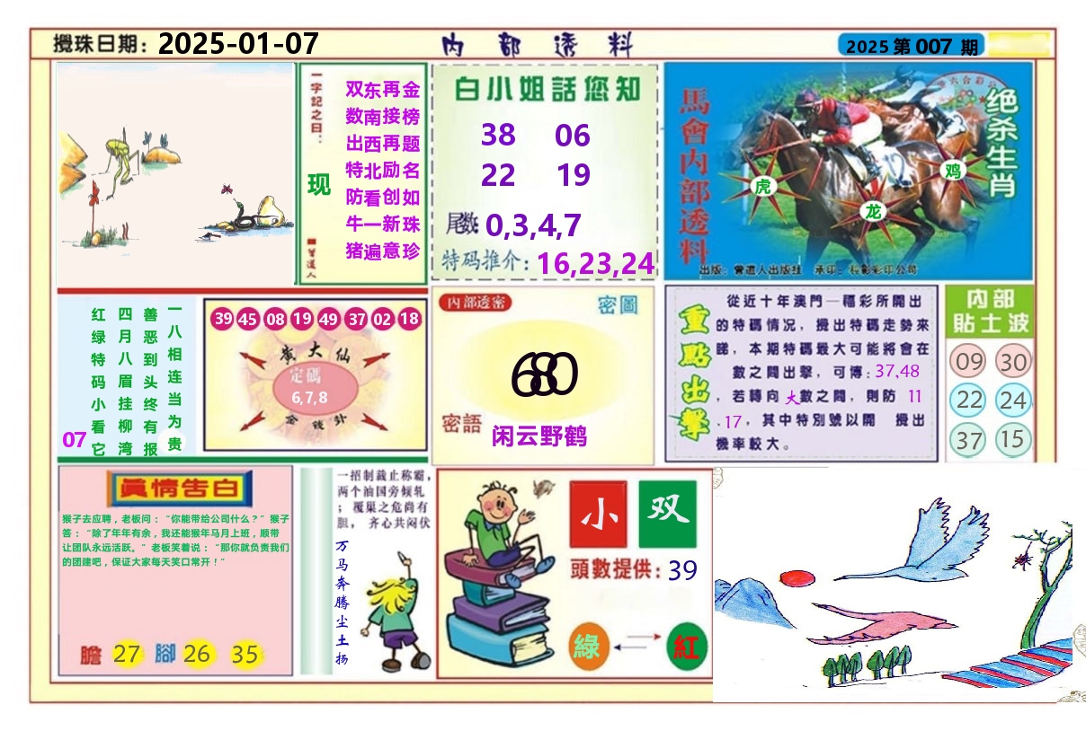 澳门内部透料A 第7期