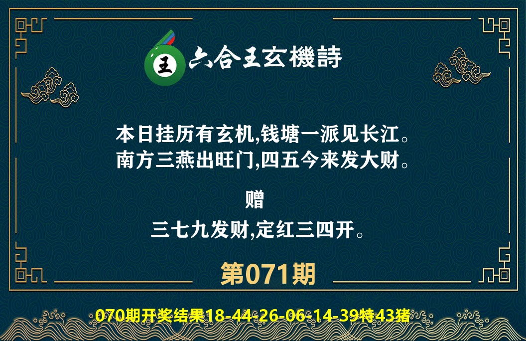 六合王玄机诗 第71期