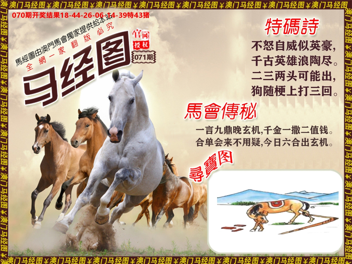 马经系列 第71期