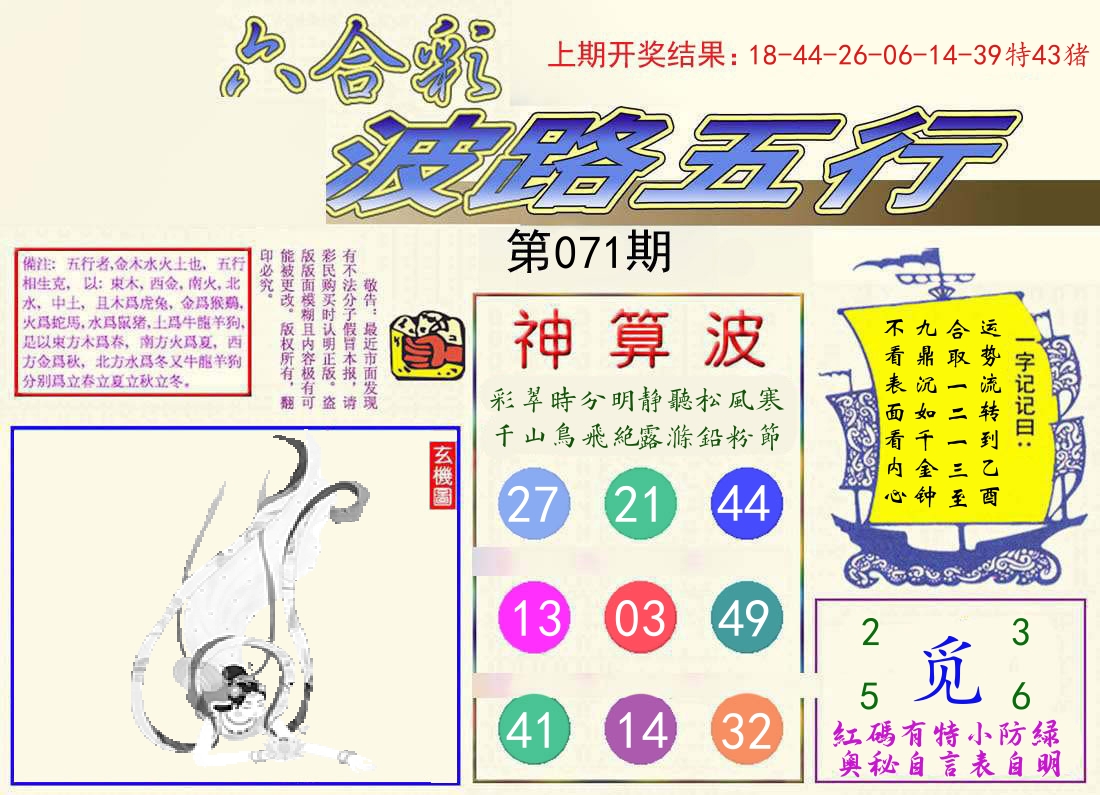 波路五行 第71期