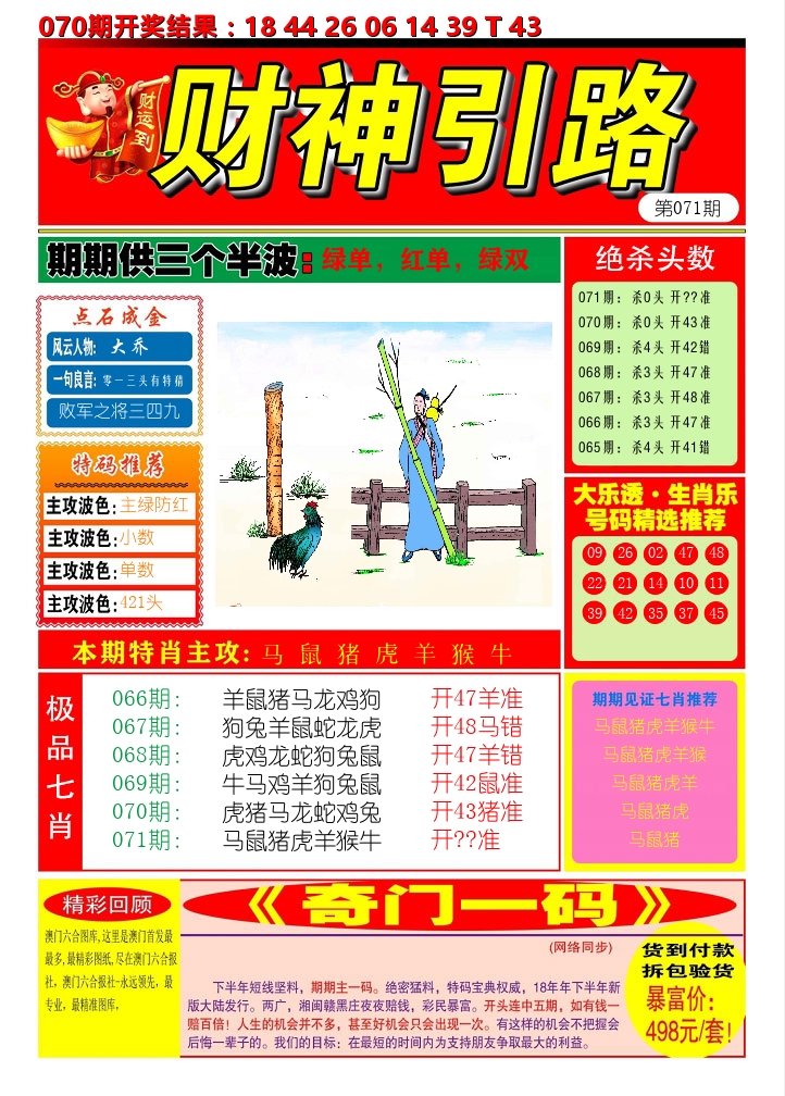 财神引路 第71期