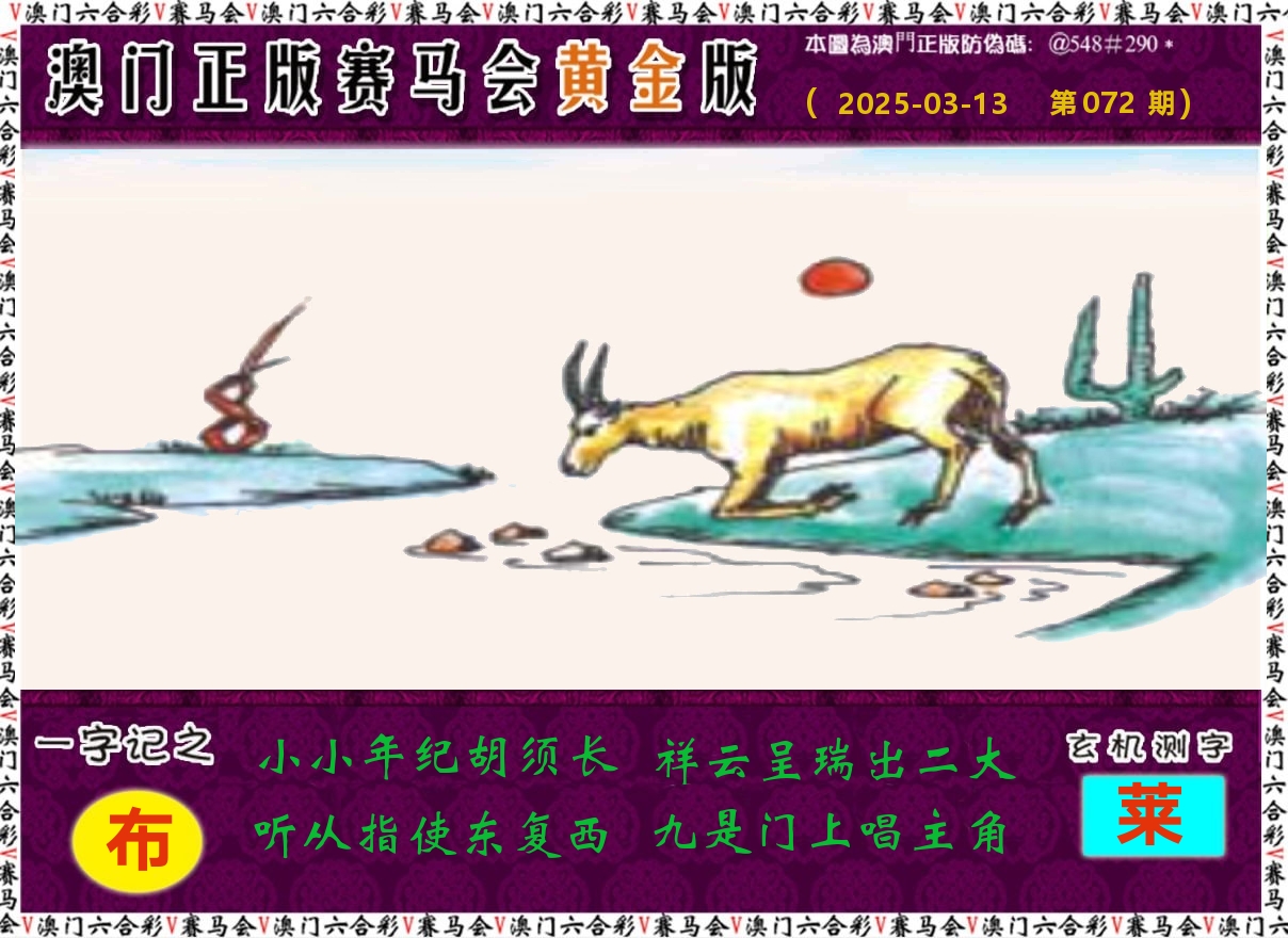 赛马会黄金版 第72期