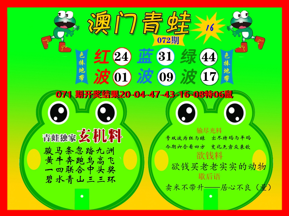 青蛙系列16 第72期