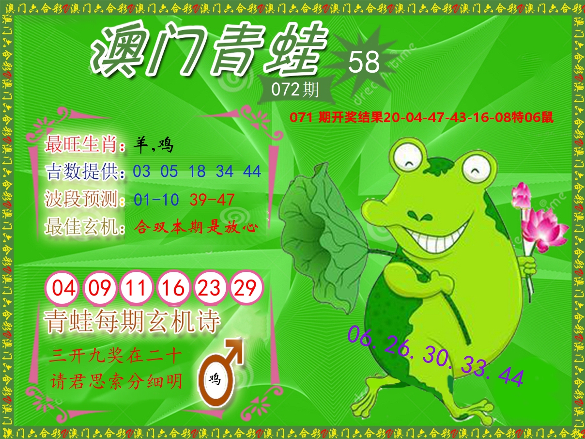 青蛙系列58 第72期