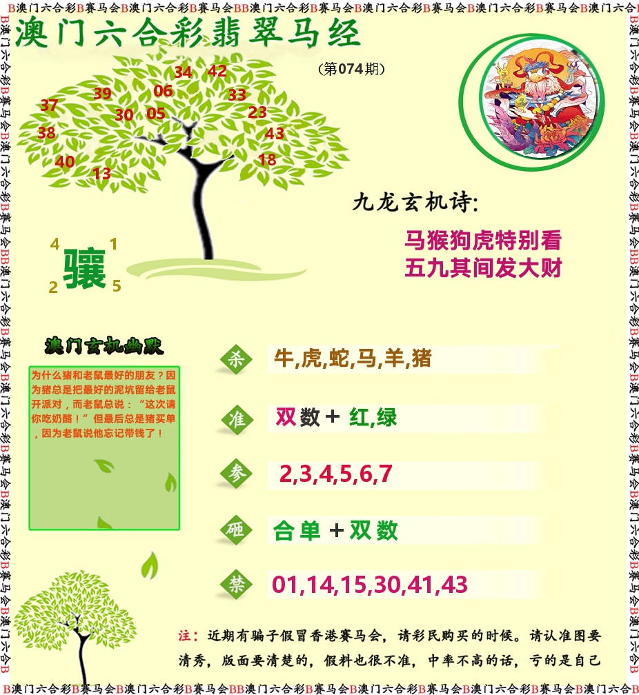 翡翠马经 第74期