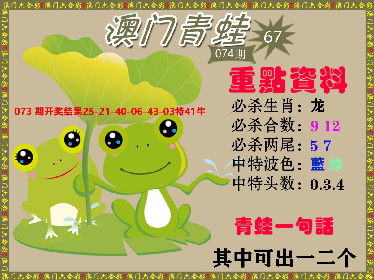 青蛙系列67 第74期