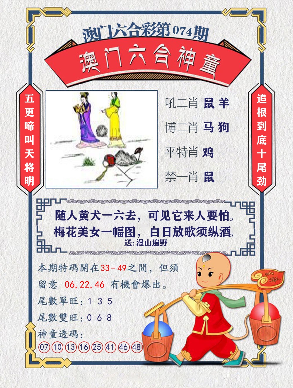 六合神童 第74期