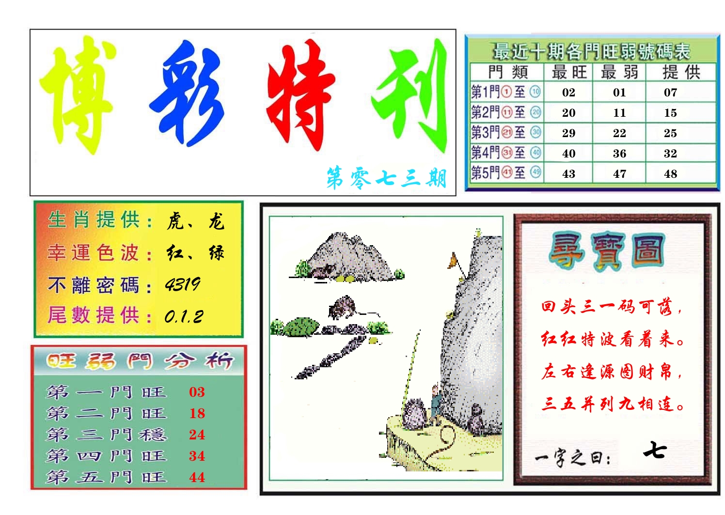 博彩特刊 第74期