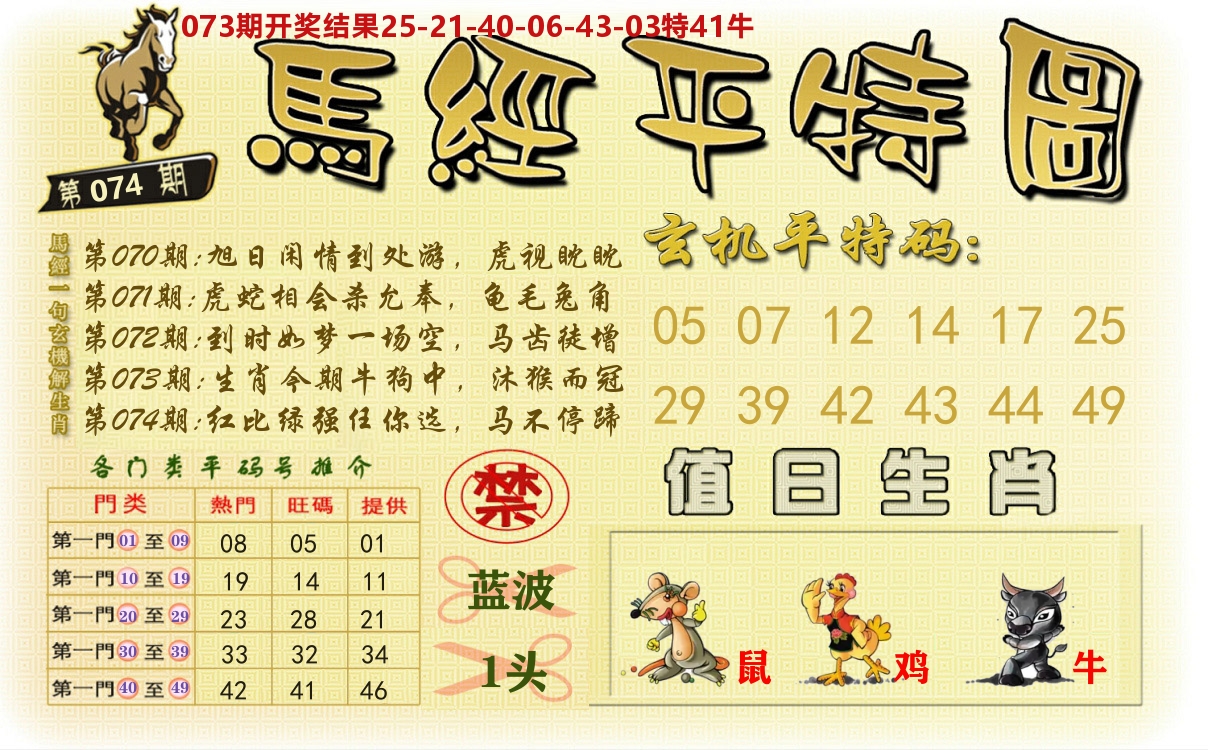 澳门平特图 第74期