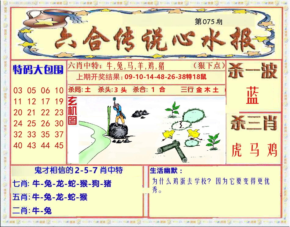 六合传说心水报 第75期
