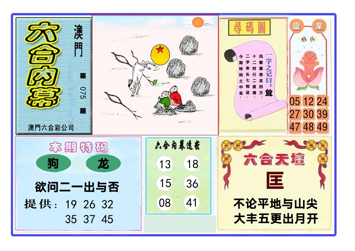 六合内幕 第75期