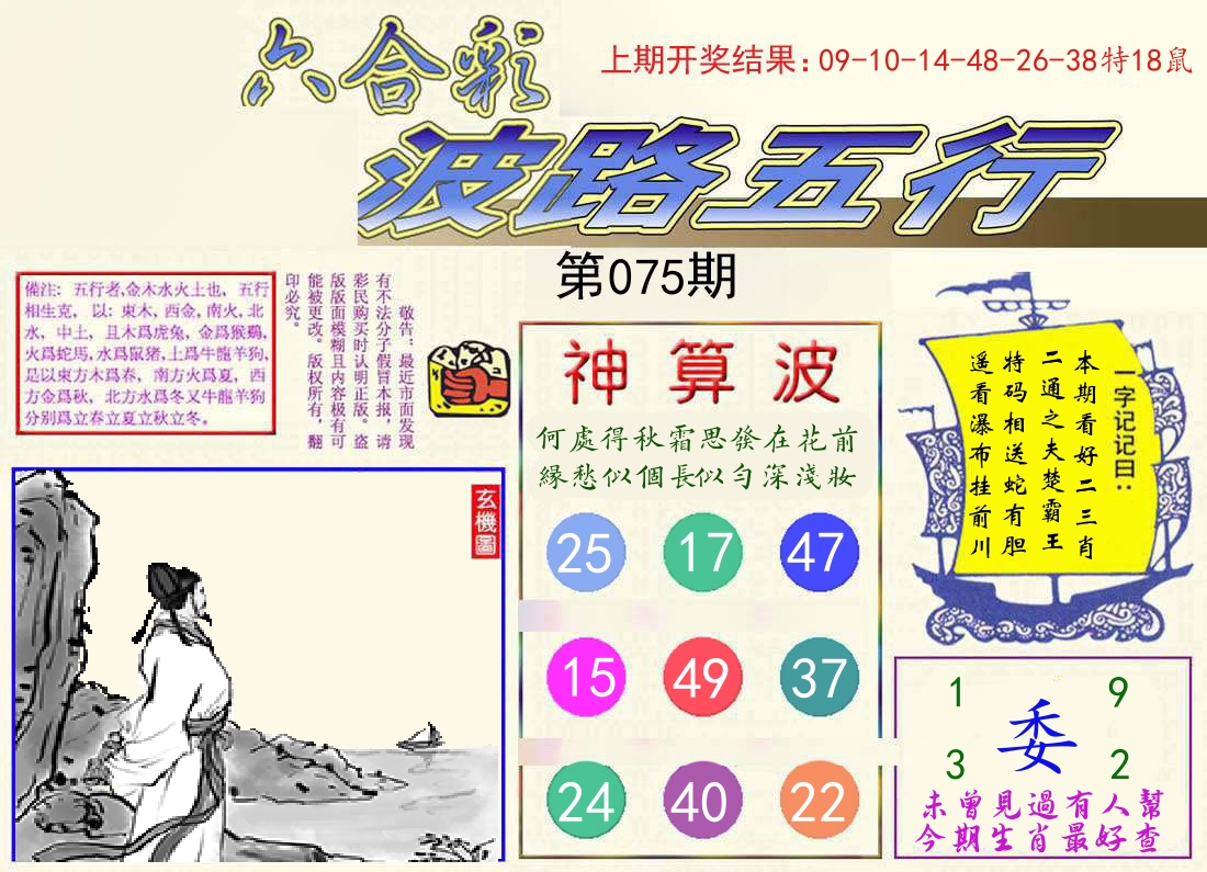 波路五行 第75期