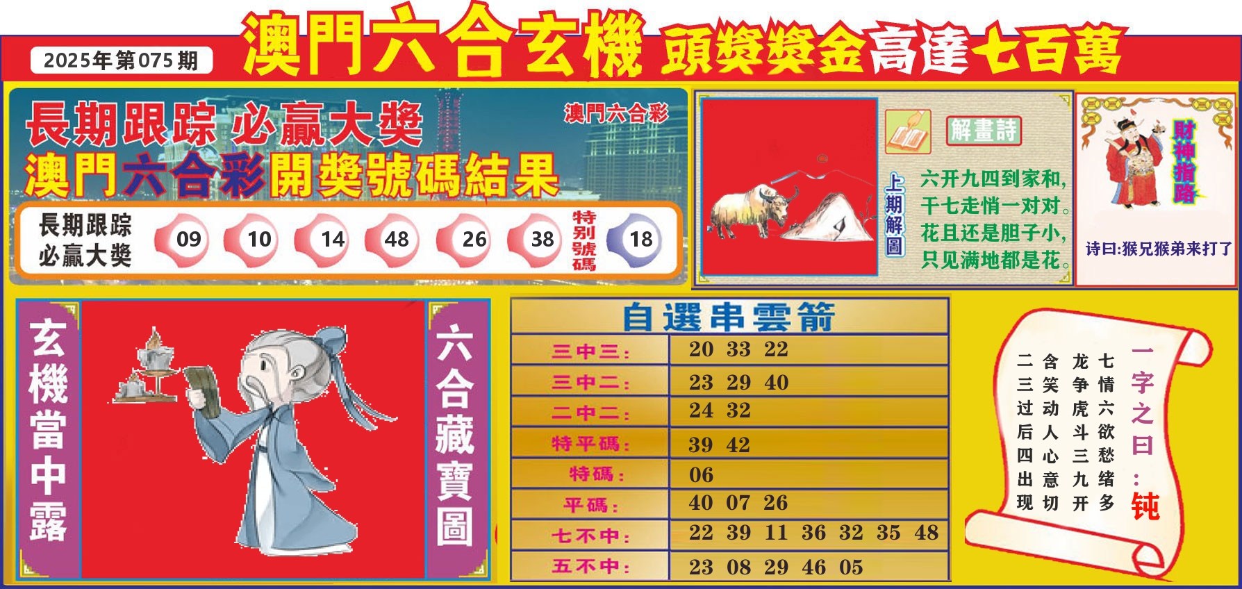 七星彩图C 第75期