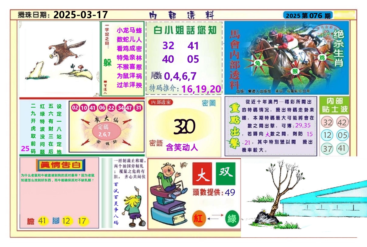 澳门内部透料A 第76期