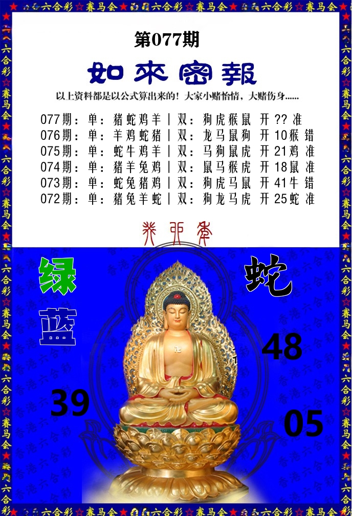 如来密报 第77期