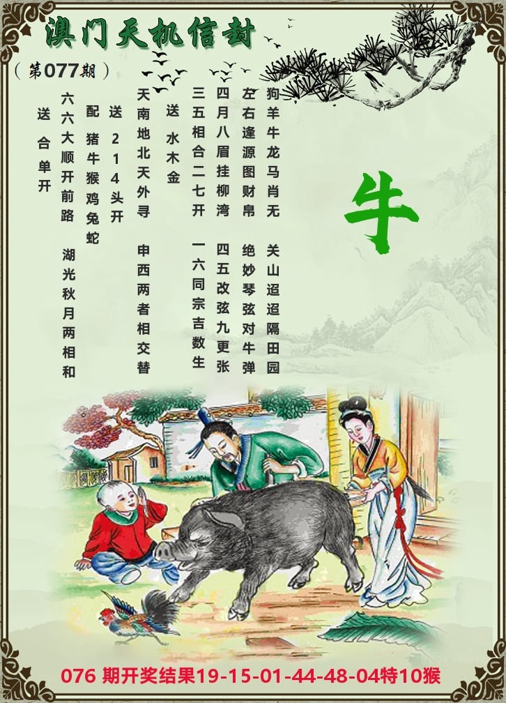 天机信封 第77期