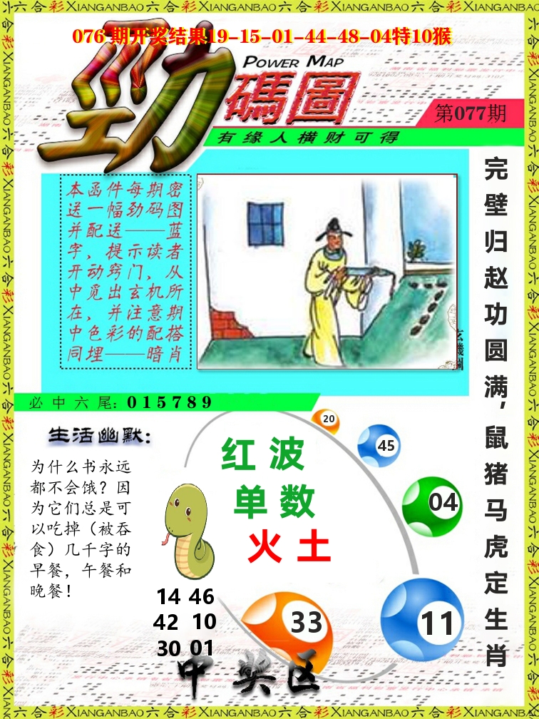 劲码图 第77期