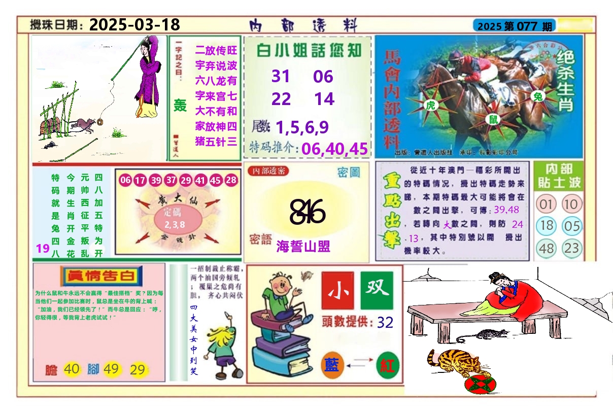 澳门内部透料A 第77期