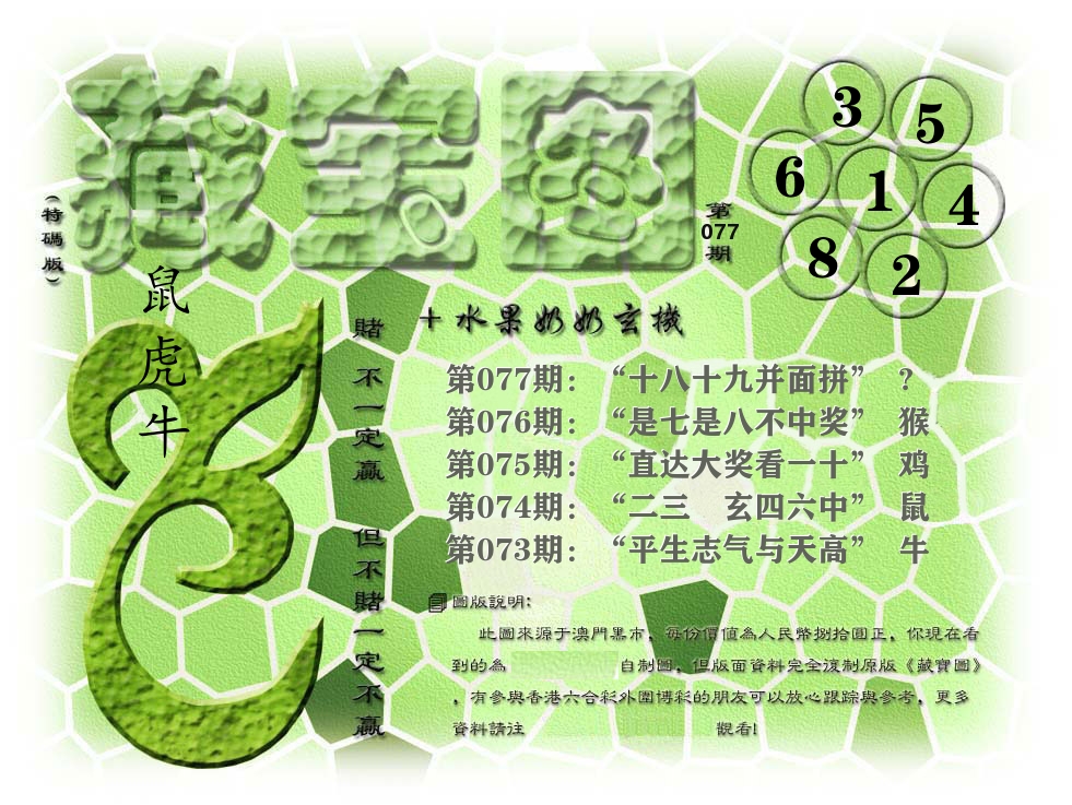 藏宝图奶奶玄机 第77期