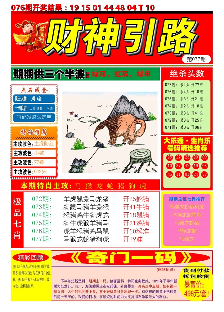 财神引路 第77期