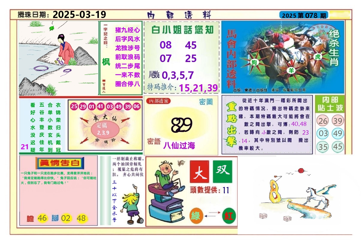 澳门内部透料A 第78期