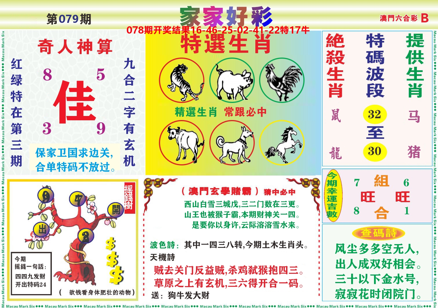 家家好彩B 第79期
