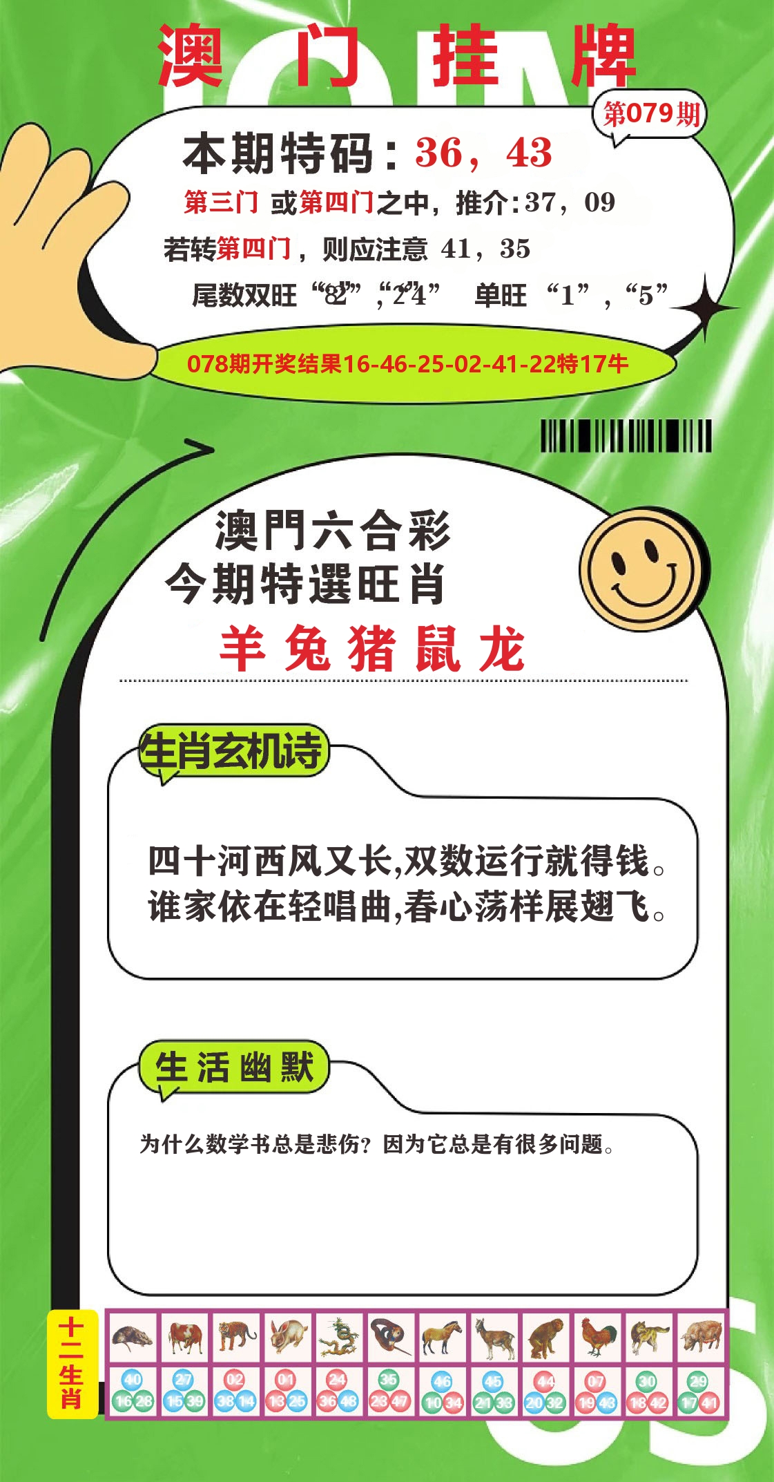 澳门赢天下B 第79期