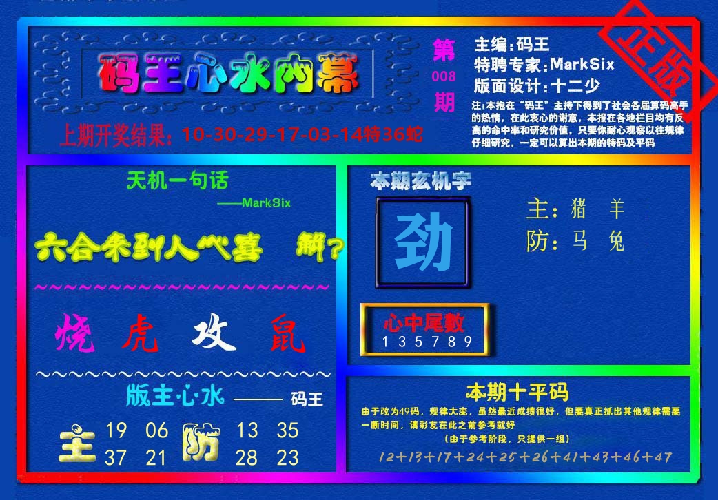码王心水内幕 第8期