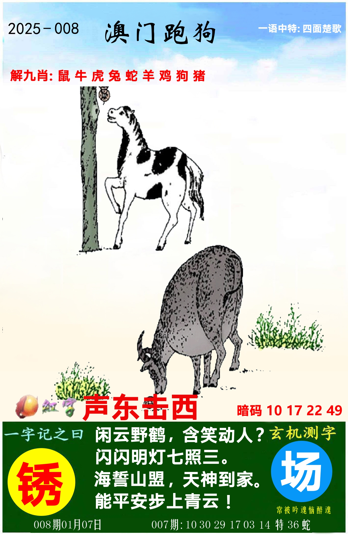 澳门跑狗图 第8期