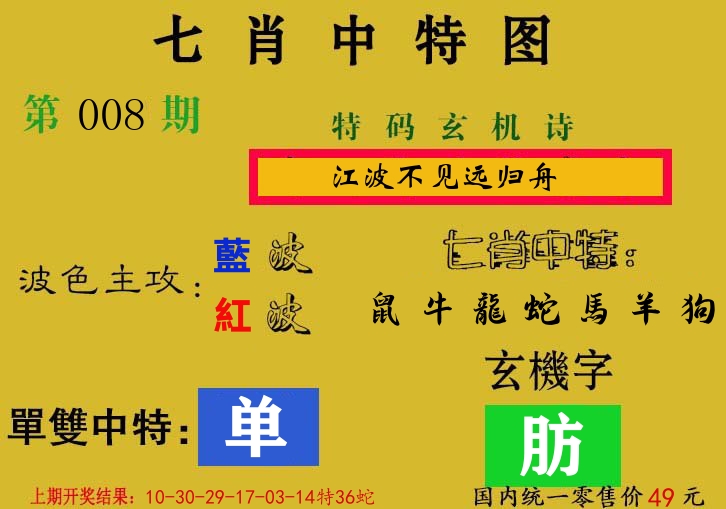 七肖中特图 第8期