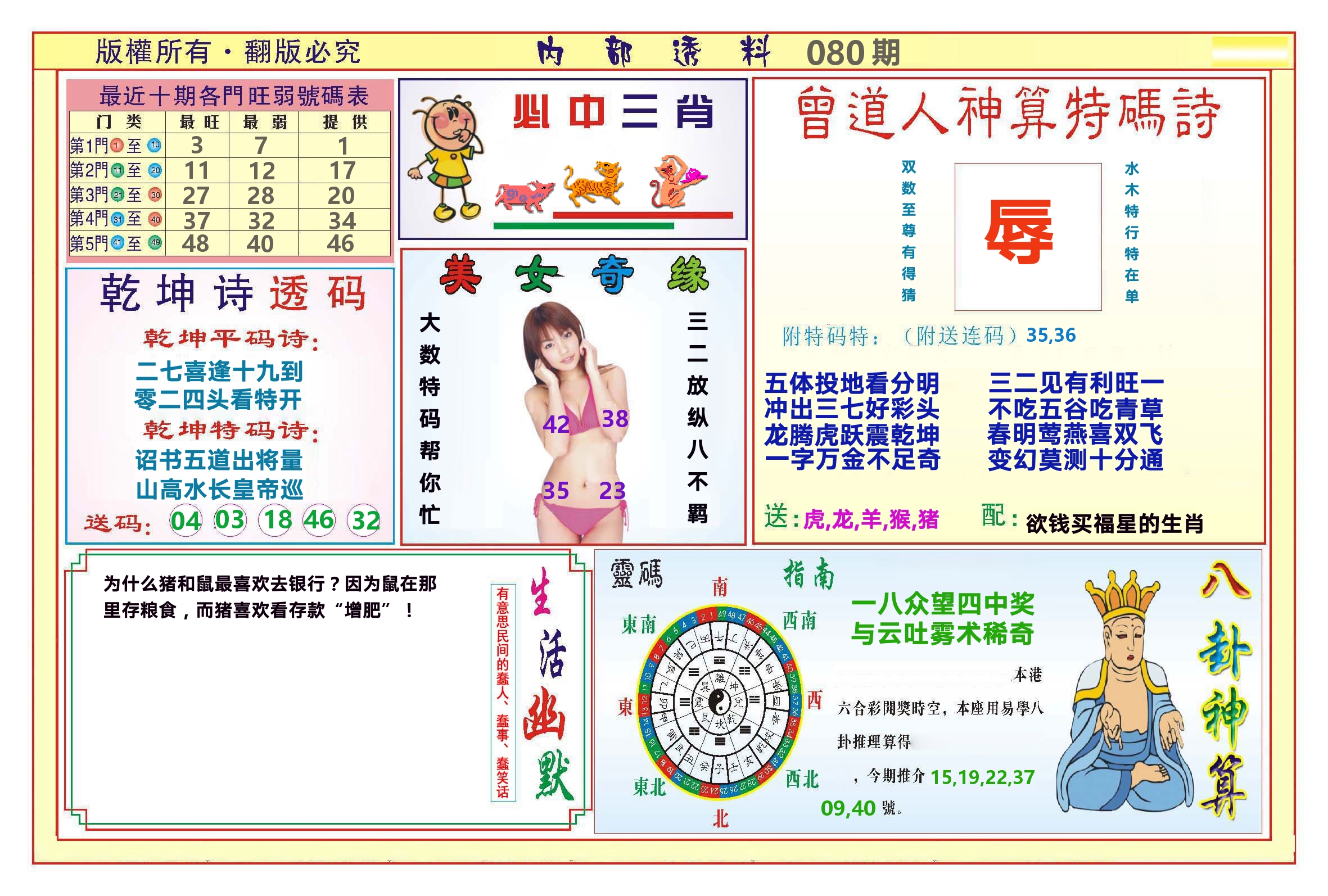 澳门内部透料B 第80期