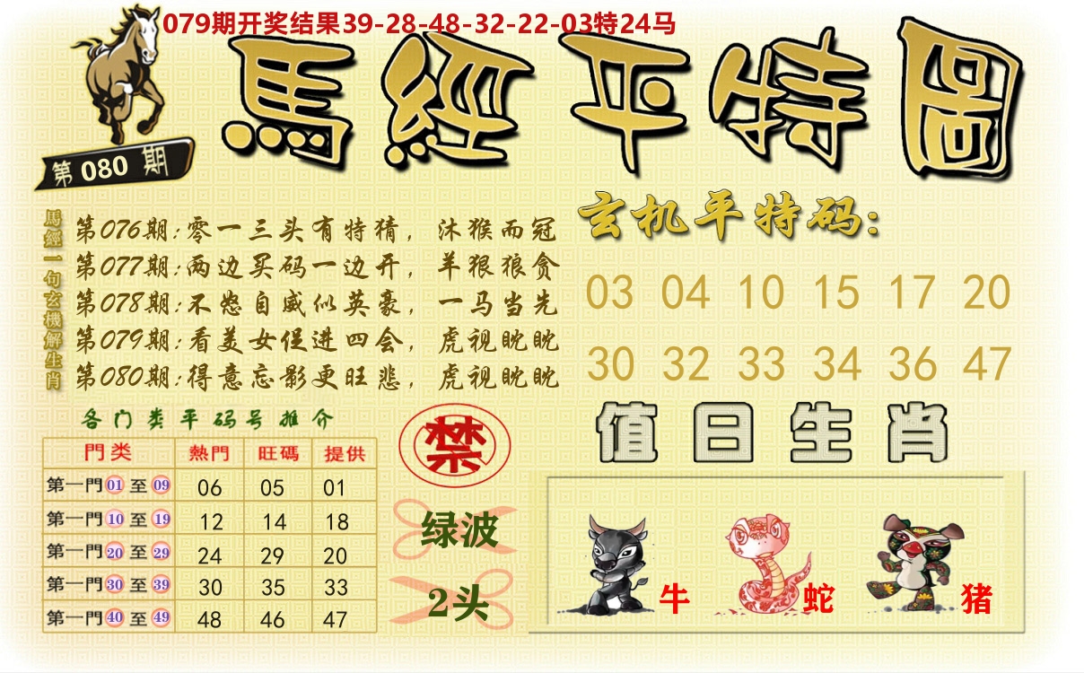 澳门平特图 第80期