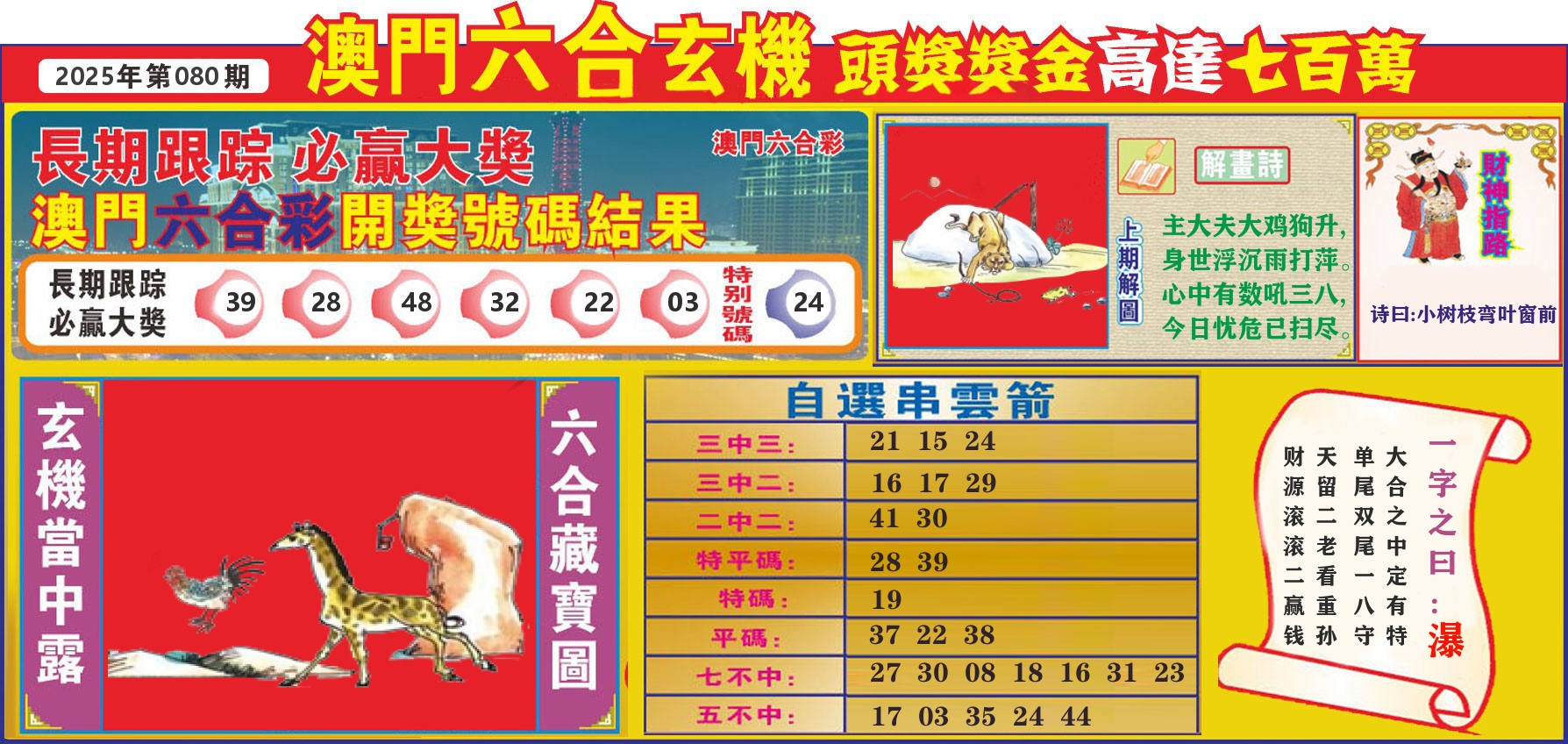 七星彩图C 第80期