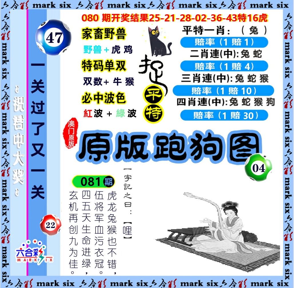 原版跑狗图 第81期