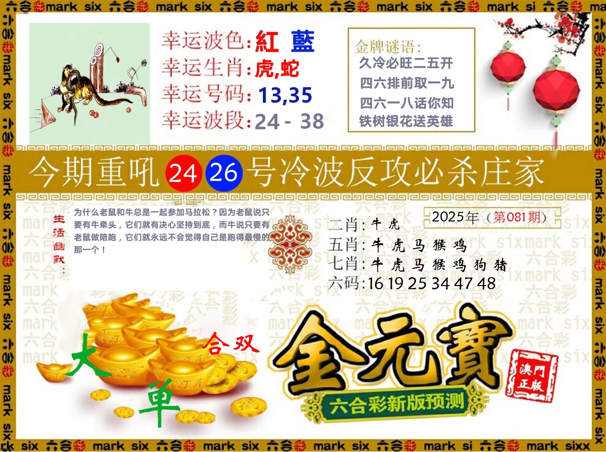 金元宝 第81期