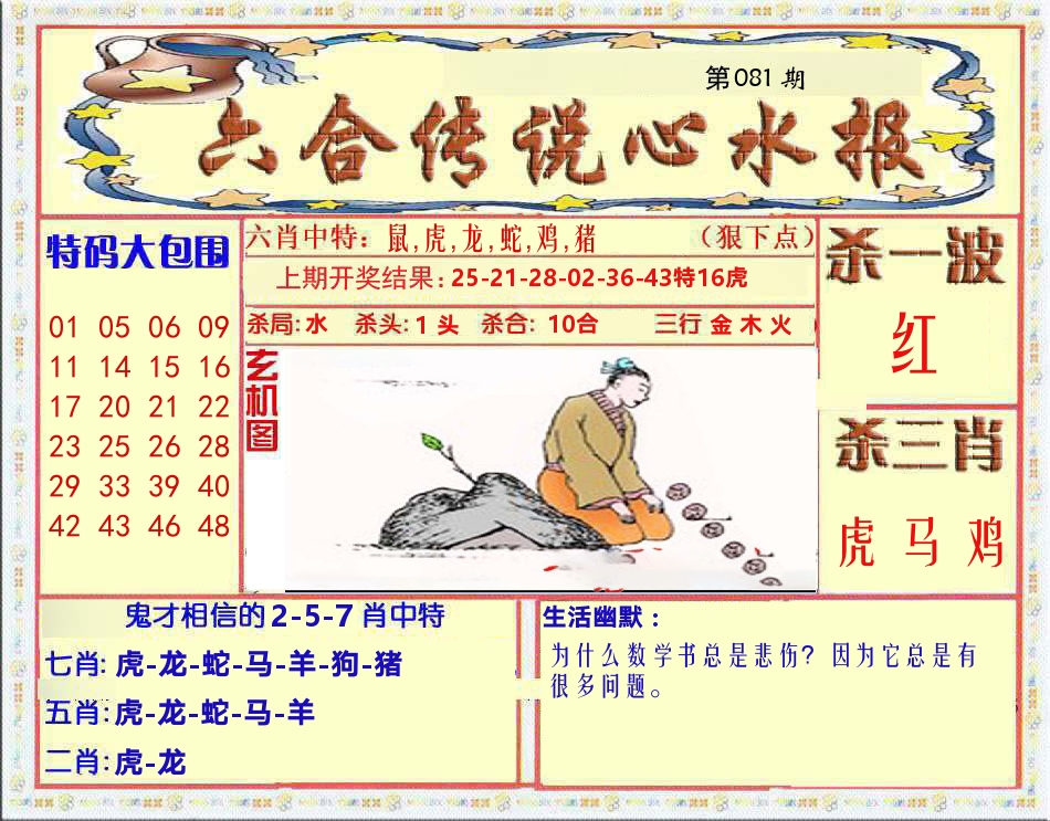 六合传说心水报 第81期